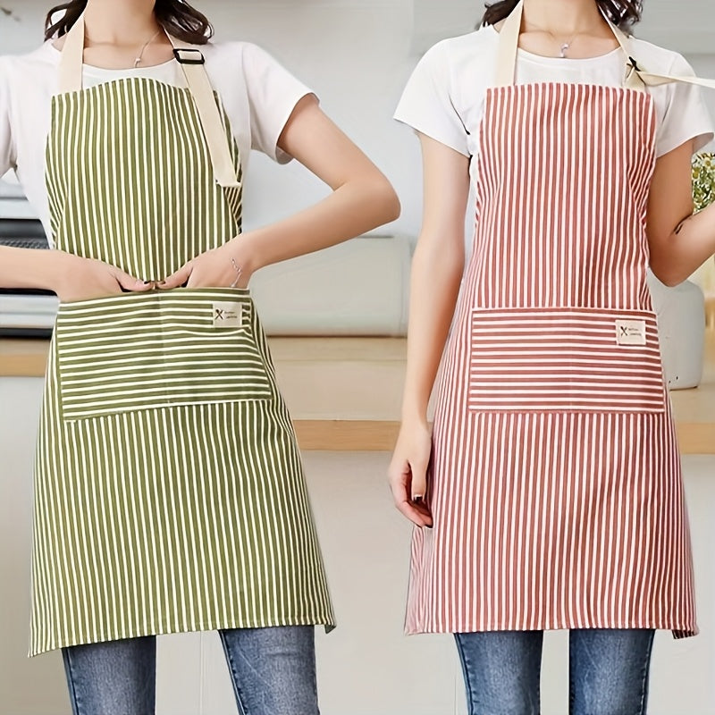 1pc Stripe Apron for Restaurant, Cafe, Waiter, and Household Use