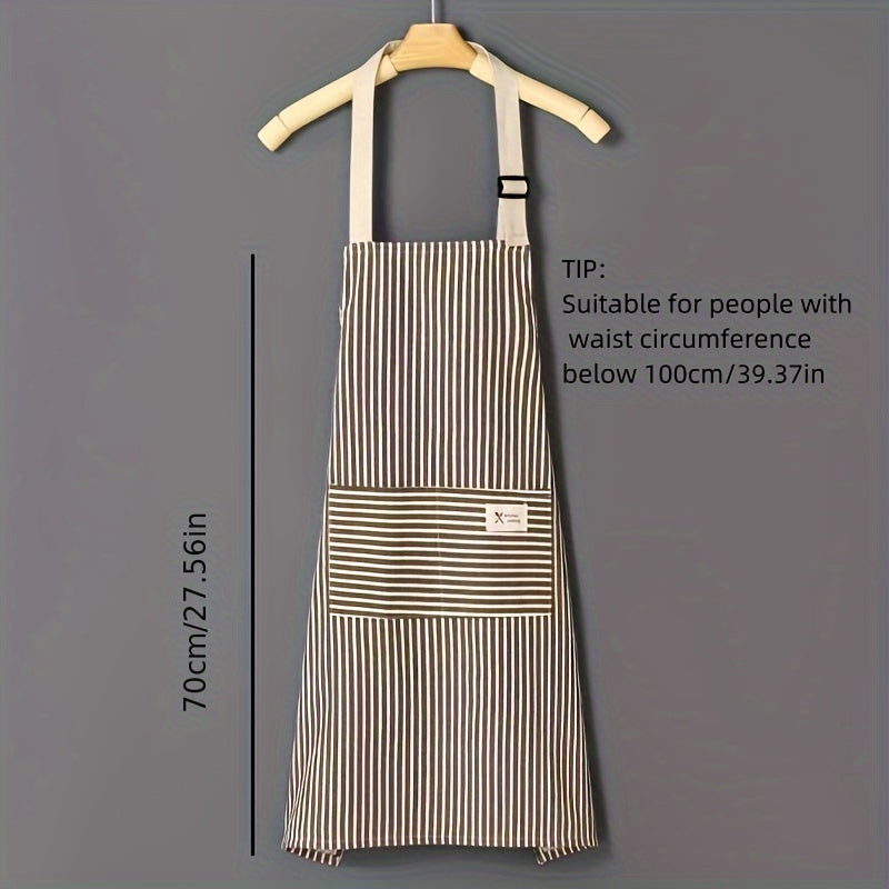1pc Stripe Apron for Restaurant, Cafe, Waiter, and Household Use