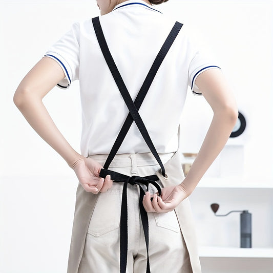 One Polyester Multi-Pocket Apron Suitable for Restaurant Kitchen Coffee Shop Bubble Tea Pet Grooming Barber Work Apron Unisex