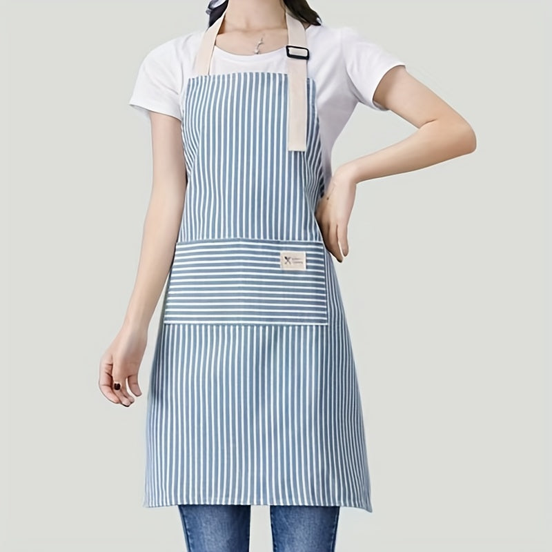 1pc Stripe Apron for Restaurant, Cafe, Waiter, and Household Use