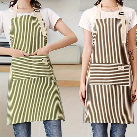 1pc Stripe Apron for Restaurant, Cafe, Waiter, and Household Use