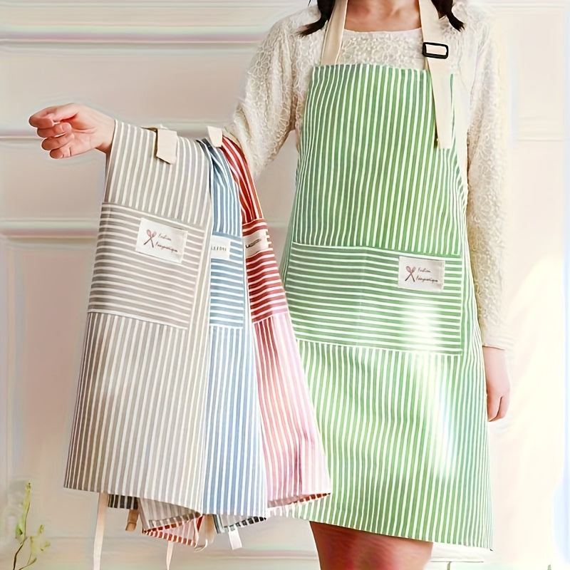 1pc Stripe Apron for Restaurant, Cafe, Waiter, and Household Use