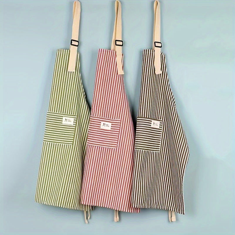 1pc Stripe Apron for Restaurant, Cafe, Waiter, and Household Use