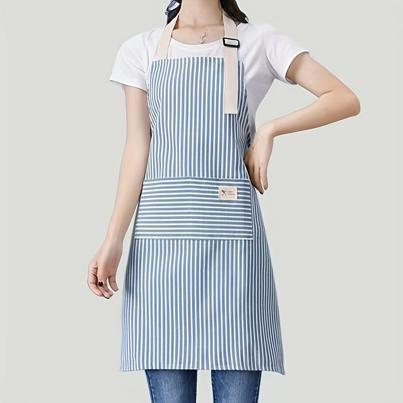 1pc Stripe Apron for Restaurant, Cafe, Waiter, and Household Use